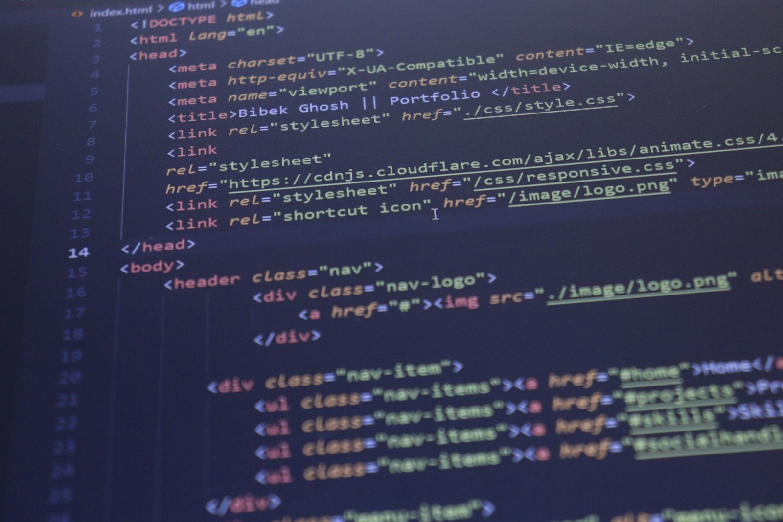 Diseño de página web en proceso