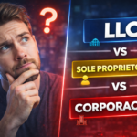 Comparación entre LLC, Sole Proprietorship y Corporation en Estados Unidos para registrar un negocio correctamente